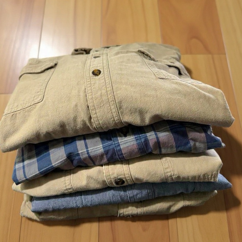 Carhartt Shirt Lot of 5 Mens 4XL Button Up Work Shirts